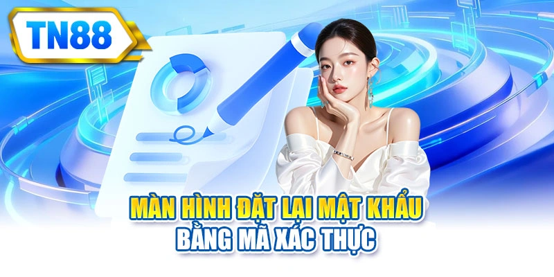Màn hình đặt lại mật khẩu bằng mã xác thực